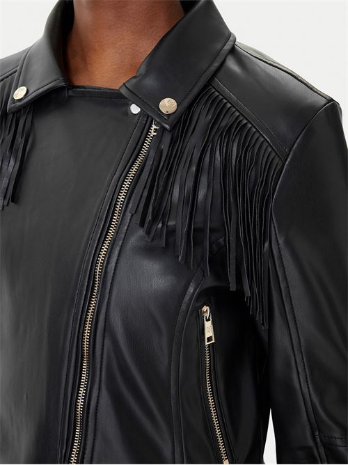 SS26STYLE03 CAPP GIUBBINO CHIODO CON FRANGE RINASCIMENTO | CFC0124662003/B001