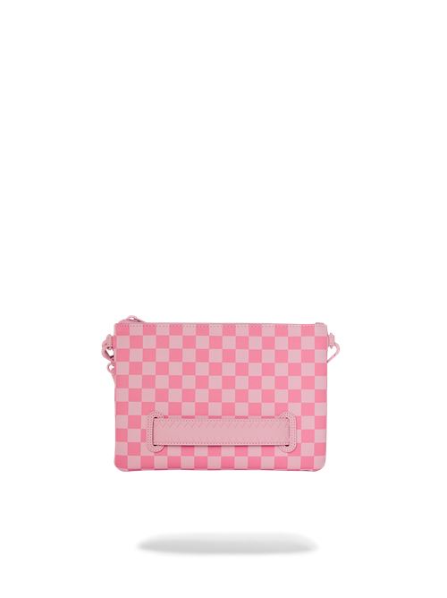 PINK SHARKS IN PARIS PATCHCROSSOVER CLUTCH SPRAYGROUND | 910B9014NSZ/CHECK