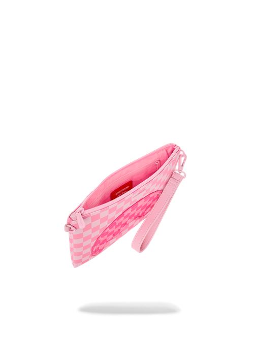 PINK SHARKS IN PARIS PATCHCROSSOVER CLUTCH SPRAYGROUND | 910B9014NSZ/CHECK