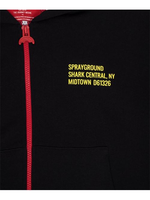 SHARK BASIC OVER FULLZIP HOODIE BLK SPRAYGROUND | SPY1385EBLK/BLACK