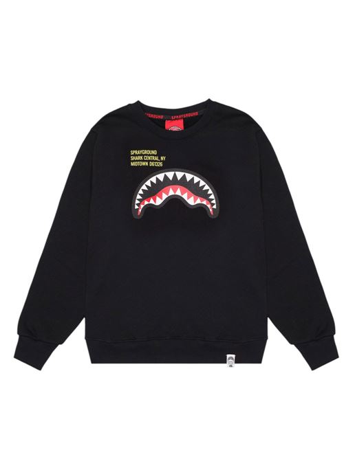 SHARK BASIC BLK REGULAR CREWNECK SPRAYGROUND | SPY1386EBLK/BLACK