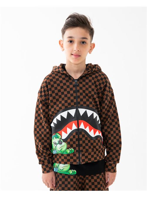 CATCH BEAR CHECK OVER FULLZIP HOODIE SPRAYGROUND | SPY1393E/CHECK