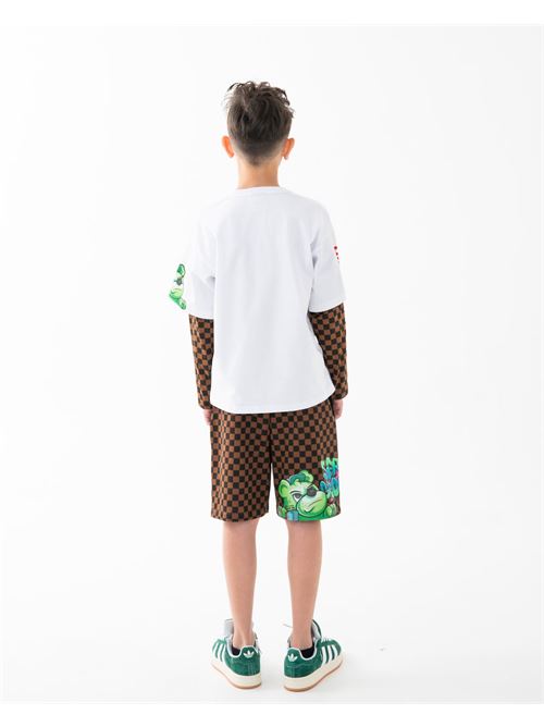 CATCH BEAR DOUBLE T-SHIRT SPRAYGROUND | SPY1395/CHECK