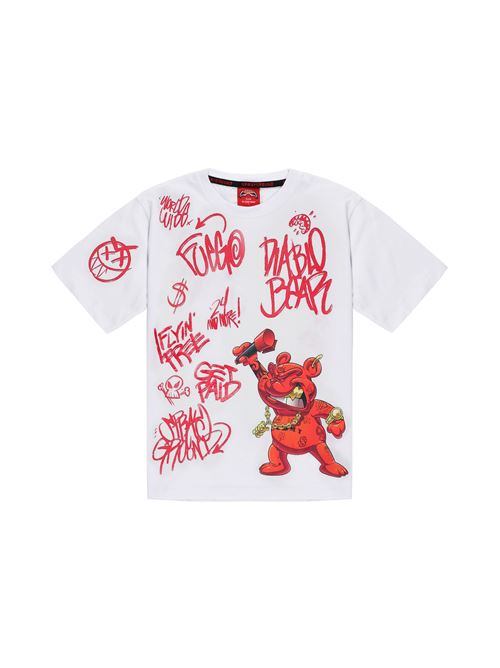 VANDAL DIABLO BEAR WHITE REGULAR T-SHIRT SPRAYGROUND | SPY1399/WHITE