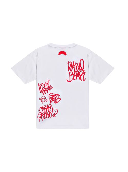 VANDAL DIABLO BEAR WHITE REGULAR T-SHIRT SPRAYGROUND | SPY1399/WHITE