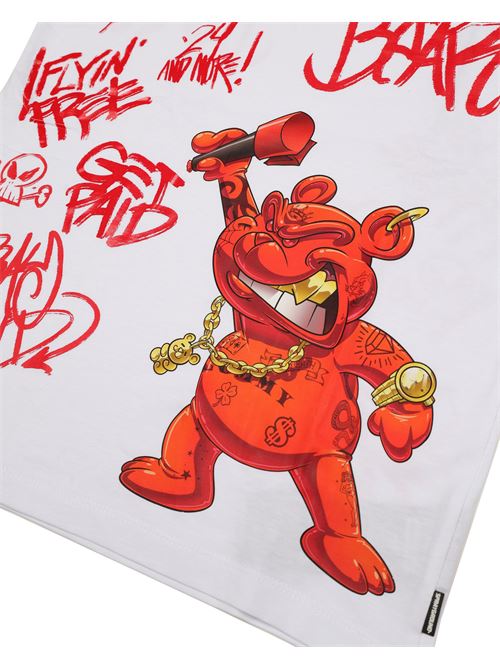 VANDAL DIABLO BEAR WHITE REGULAR T-SHIRT SPRAYGROUND | SPY1399/WHITE