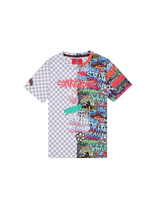 SPRAYGROUND WRITERS SPLIT REGULAR T-SHIRT SPRAYGROUND | SPY1407/CHECK