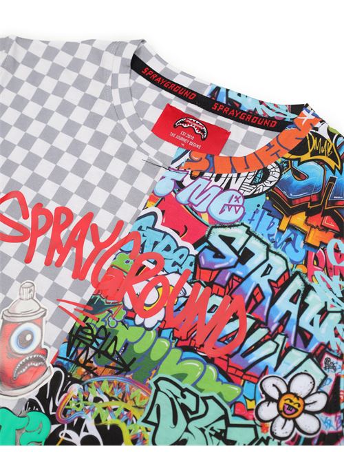 SPRAYGROUND WRITERS SPLIT REGULAR T-SHIRT SPRAYGROUND | SPY1407/CHECK