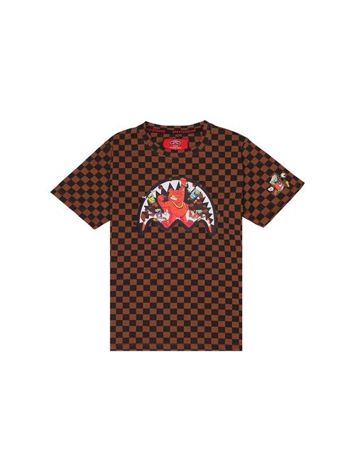 GET OUT BEAR CHECKERED REGULAR T-SHIRT SPRAYGROUND | SPY1424/CHECK