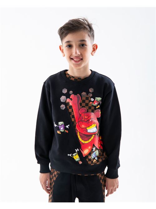 GET OUT BEAR REGULAR CREW BLK SPRAYGROUND | SPY1425EBLK/BLACK