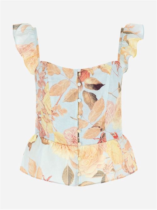 SL CARINE PEPLUM TOP GUESS | W3GH58WFC40/P7FU