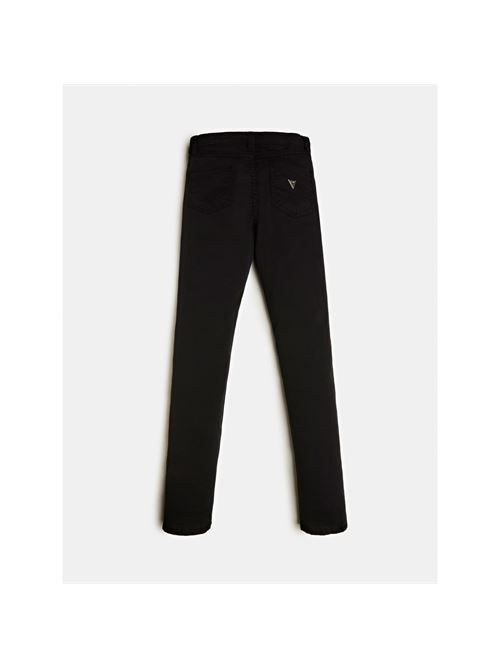 STRETCH SATIN SKINNY GUESS | J0YB02 WD3T0/JBLK