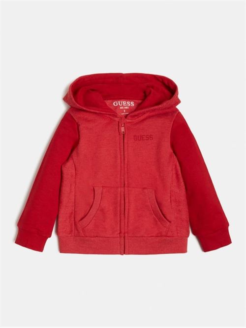 HOODED LS ACTIVE TOP FULL ZIP GUESS | H2YT03KBAP0/G585