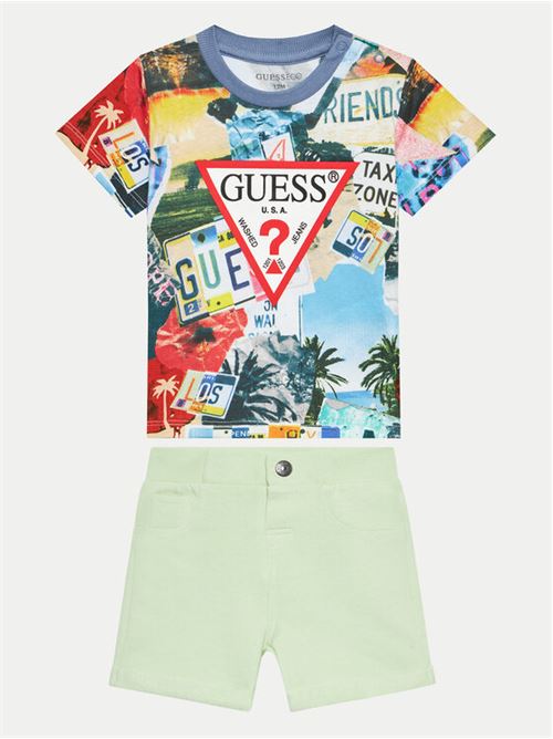 SET SS T-SHIRT+ACTIVE SHORTS GUESS | I4GG12K8HM3/P9IC