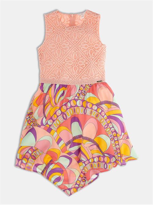 MIXED FABRIC SL DRESS GUESS | J3GK08KBOZ0/G6L1
