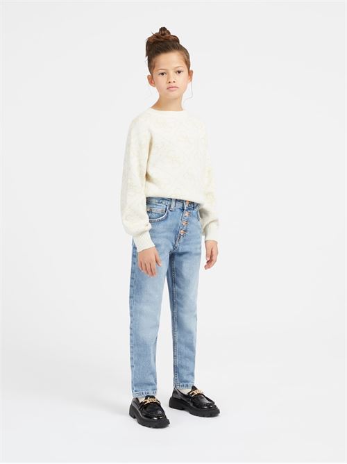 DENIM MUM FIT EXPOSED BUTTON GUESS | J4RA04D4WF0/TYRS