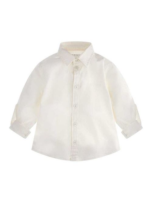STR. POPLIN ADJ. LS SHIRT GUESS | N3YH04WE5W0/G011