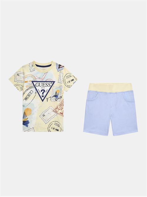 SET SS T-SHIRT+JERSEY SHORTS GUESS | N4GG00K8HM3/P0ED