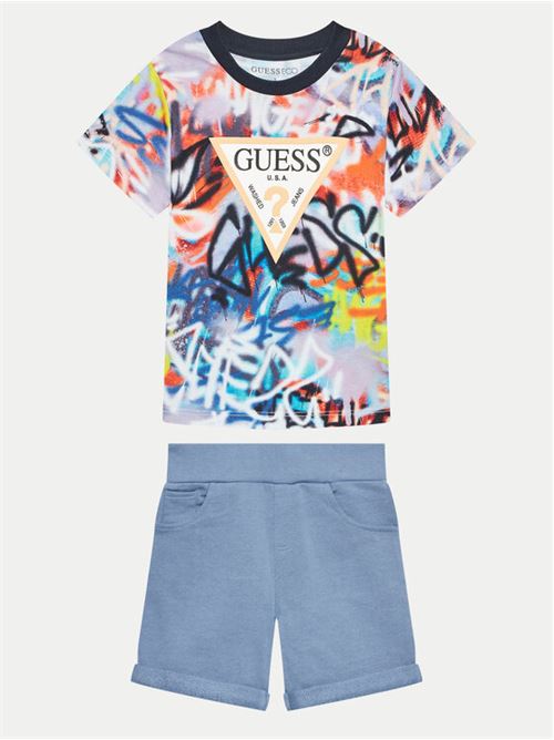 SET SS T-SHIRT+ACTIVE SHORTS GUESS | N4GG12K8HM3/P0CM