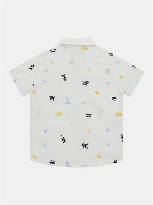 POPLIN SS SHIRT GUESS | N4GH01WBHQ1/F866