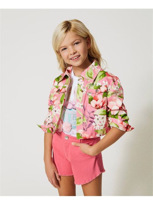 GIUBBINO IN BULL STAMPA FIORI TWINSET | 231GJ2170/10513