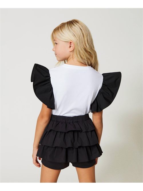 GONNA/PANTALONE IN POPELINE CON BALZE TWINSET | 231GJ2Q5C/0006