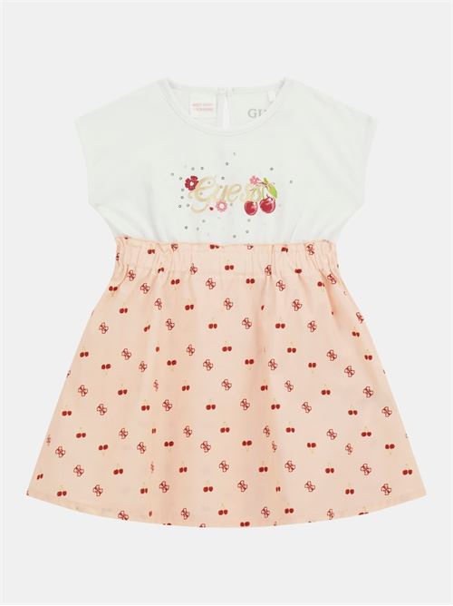 MIXED FABRIC SS DRES GUESS | K5GK01K6YW4/P42I